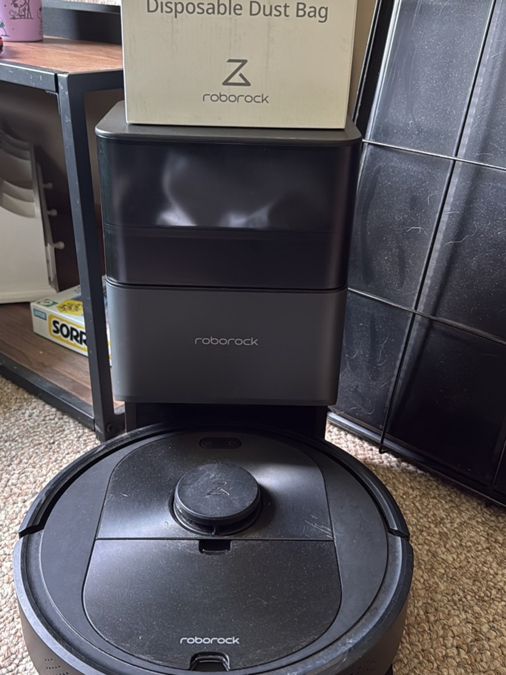 Roborock Robot Vacuum with Docking Station - Black
